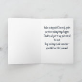 Joe Biden Phone Call Amusing Grußkarte Karte (Innenseite)