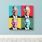 Joe Biden Pop Art Painting Leinwanddruck (Insitu (Holzboden))