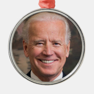 Joe Biden Portrait Foto Ornament Aus Metall