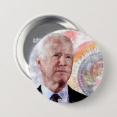 Joe Biden portrait, Präsident der Vereinigten Staa Button (Vorne & Hinten)