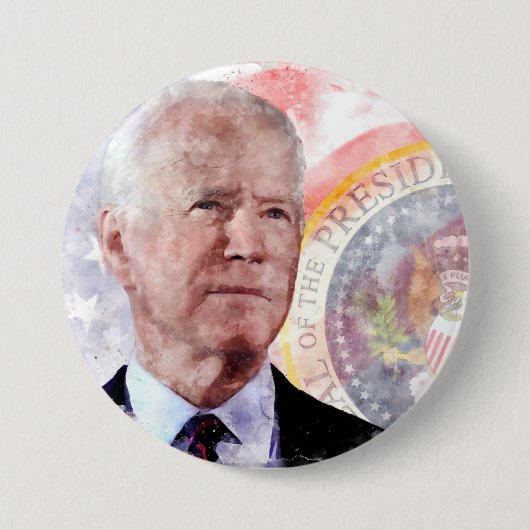 Joe Biden portrait, Präsident der Vereinigten Staa Button (Vorderseite)