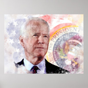 Joe Biden portrait, Präsident der Vereinigten Staa Poster