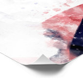 Joe Biden porträtiert Aquarellfarbe mit amerikanis Fotodruck (Ecke)