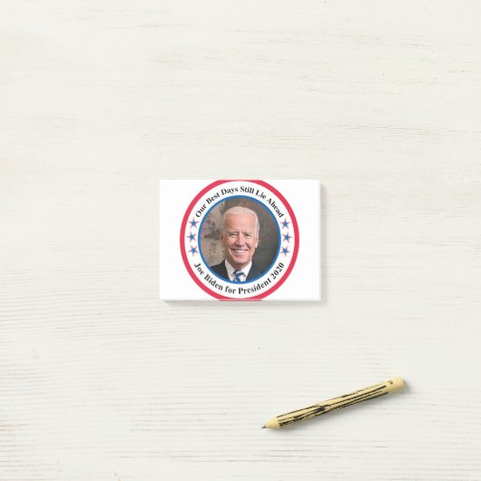 Joe Biden Post-it Klebezettel (Auf Schreibtisch)