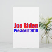 Joe Biden Präsident 2016 Briefpapier (Stehend Vorderseite)