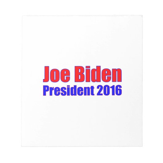 Joe Biden Präsident 2016 Notizblock (Vorderseite)