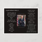 Joe Biden Präsident Postkarte (Vorderseite)