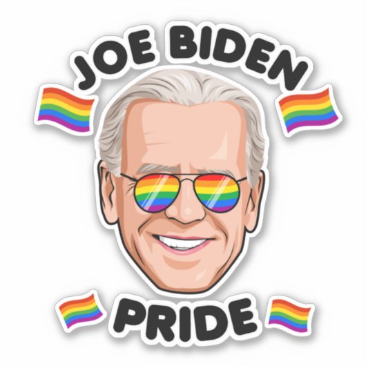 JOE BIDEN PRIDE AUFKLEBER (Vorderseite)