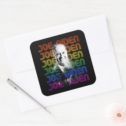 Joe Biden Pride Quadratischer Aufkleber (Umschlag)