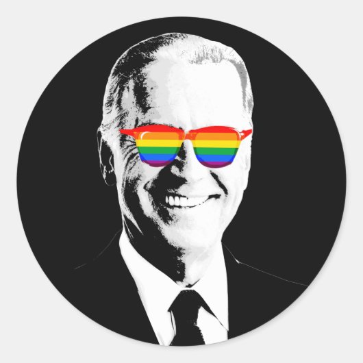 Joe Biden Pride Runder Aufkleber (Vorderseite)