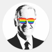 Joe Biden Pride Runder Aufkleber (Vorderseite)