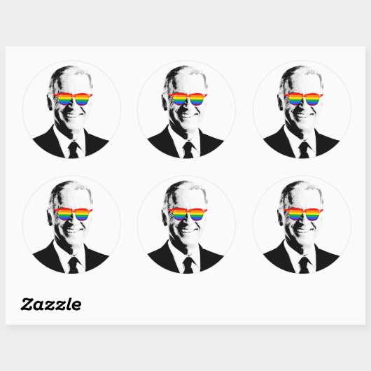 Joe Biden Pride Runder Aufkleber (Blatt)