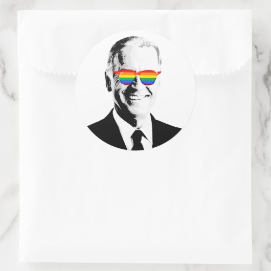 Joe Biden Pride Runder Aufkleber (Tasche)