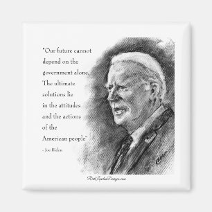 Joe Biden & Quote Kühlschrankmagnet