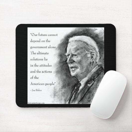 Joe Biden & Quote Mousepad (Mit Mouse)