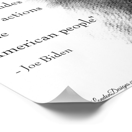 Joe Biden & Quote Poster (Ecke)