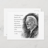 Joe Biden & Quote Postkarte (Vorne/Hinten)
