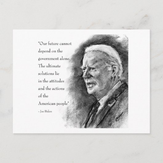 Joe Biden & Quote Postkarte (Vorderseite)