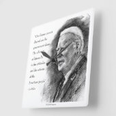 Joe Biden & Quote Quadratische Wanduhr (Winkel)