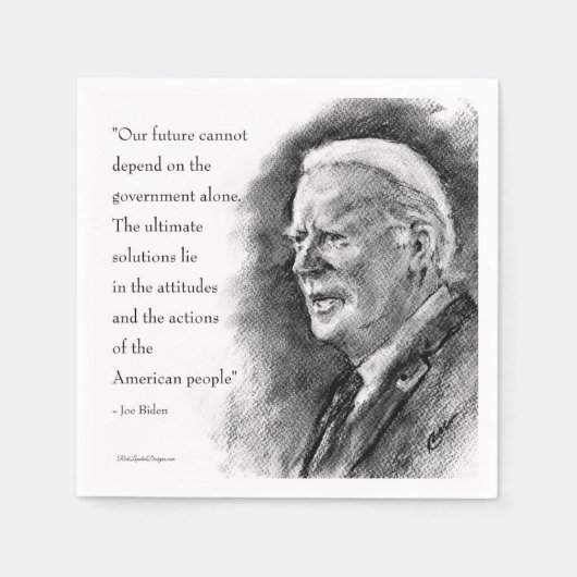 Joe Biden & Quote Serviette (Vorderseite)