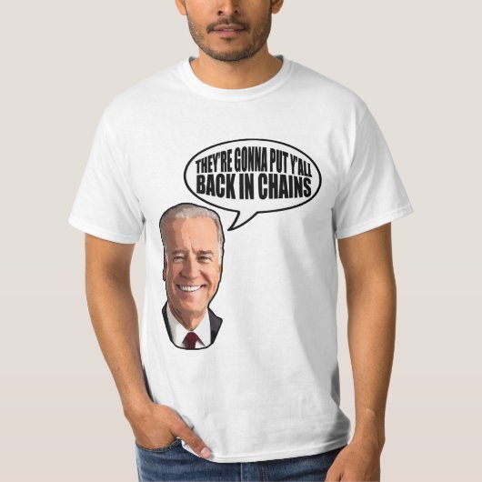 Joe Biden-Rückseite in den Ketten T-Shirt (Vorderseite)