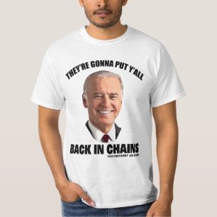 Joe Biden-Rückseite in der Ketten-Anmerkung T-Shirt