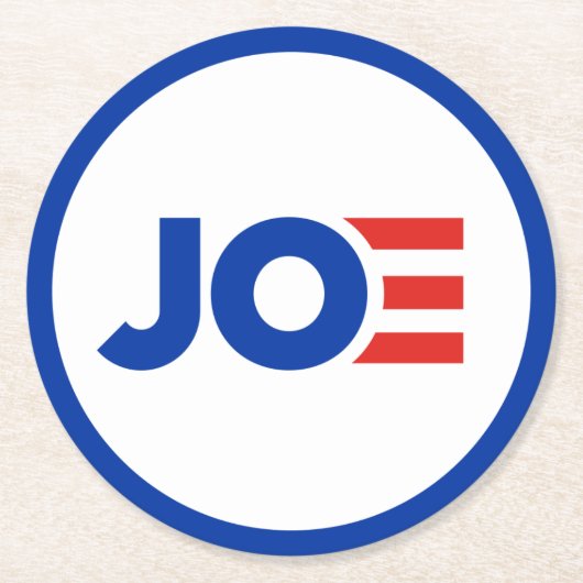 Joe Biden Runder Pappuntersetzer (Vorderseite)