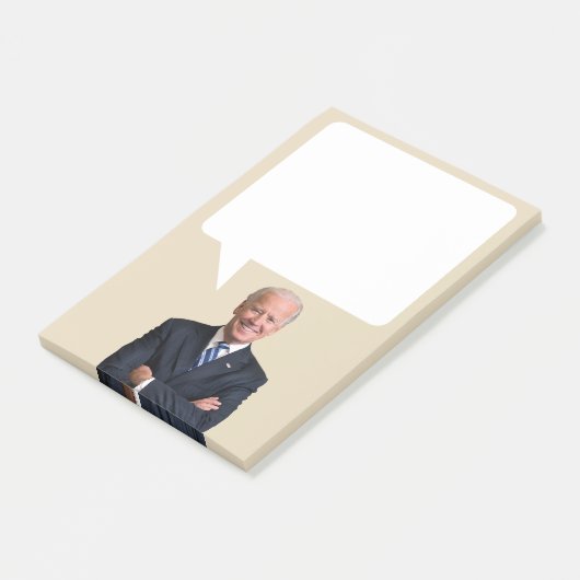 Joe Biden sagt Sprechblase des US-Präsidenten Post-it Klebezettel (angewinkelt)
