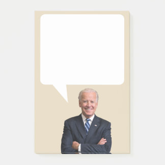 Joe Biden sagt Sprechblase des US-Präsidenten Post-it Klebezettel