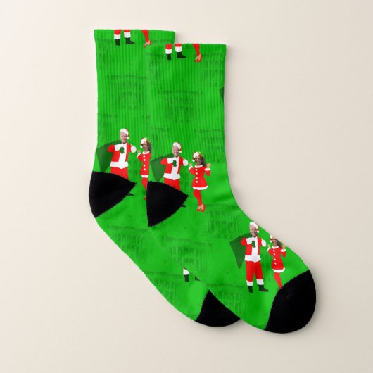 joe biden santa kamala harris christmas socken (Paar)