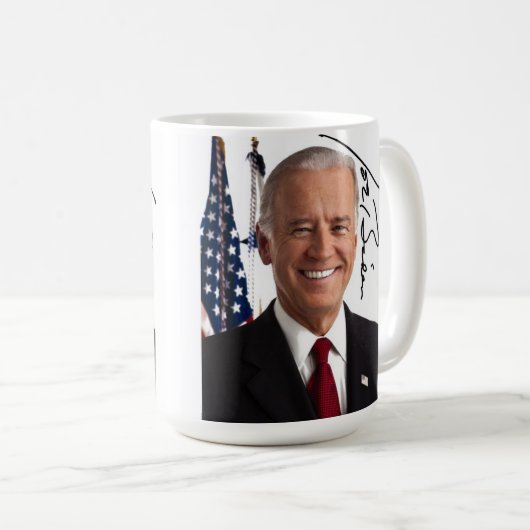 Joe Biden Signature-Tasse Kaffeetasse (VorderseiteRechts)