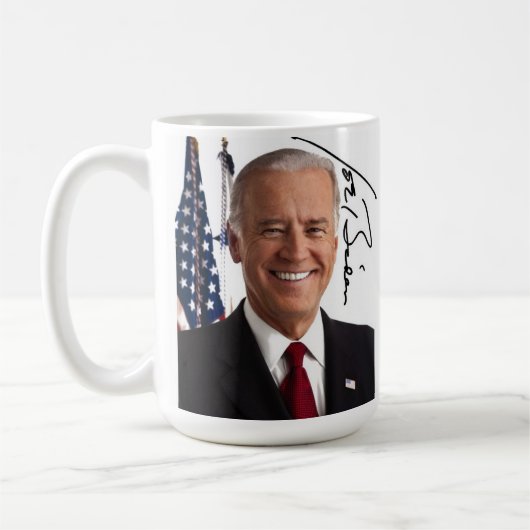 Joe Biden Signature-Tasse Kaffeetasse (Links)