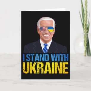 Joe Biden steht mit der Ukraine - Amerikanische Un Karte