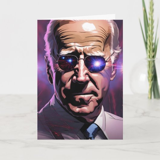 Joe Biden Sunglasses Lila Hintergrund Karte (Vorderseite)