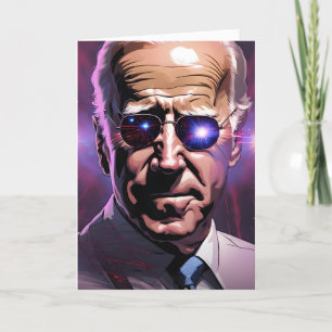 Joe Biden Sunglasses Lila Hintergrund Karte
