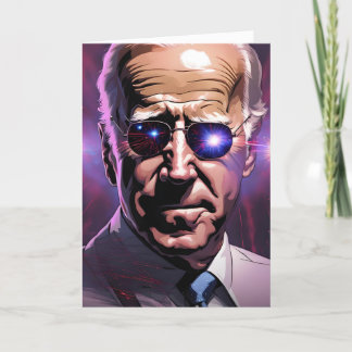 Joe Biden Sunglasses Lila Hintergrund Karte
