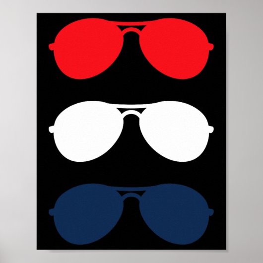Joe Biden Sunglasses Red White Blue Fun Politik Poster (Vorne)