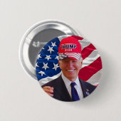 Joe biden trägt einen Trump-Hut Button (Vorne & Hinten)