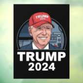 Joe biden trägt einen Trump-Hut Fensteraufkleber (Blatt 3)