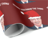 JOE BIDEN TRAING WEIHNACHTSMANNMÜTZE DAS, WAS WRAP GESCHENKPAPIER (Rolleneckpunkt)