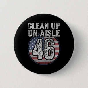 Joe Biden Trump 2024 Back America Clean Up on Aisl Button