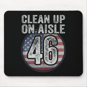 Joe Biden Trump 2024 Back America Clean Up on Aisl Mousepad