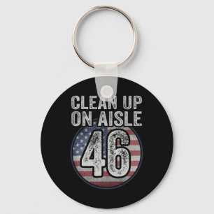 Joe Biden Trump 2024 Back America Clean Up on Aisl Schlüsselanhänger