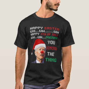 Joe Biden Ugly Christmas Sweater für Männer T-Shirt