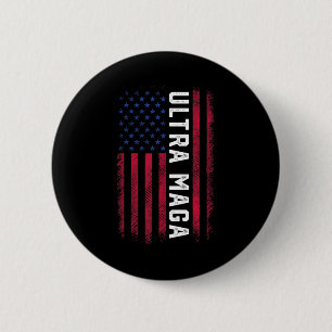 Joe Biden Ultra Maga Ultra Maga America Flag  Button
