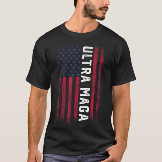 Joe Biden Ultra Maga  Ultra Maga America Flag  T-Shirt (Vorderseite)