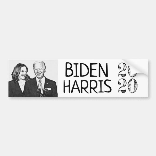 Joe Biden und Kamala Black and White Pictures 2020 Autoaufkleber (Vorne)
