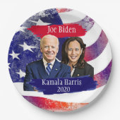 Joe Biden und Kamala Harris 2020 Party Pappteller (Vorderseite)