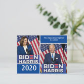 Joe Biden und Kamala Harris 2020 Postkarte (Stehend Vorderseite)