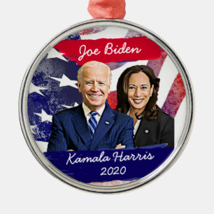 Joe Biden und Kamala Harris 2020 US-Wahl Ornament Aus Metall